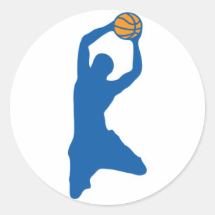 Sticker Rond silhouette de basket
