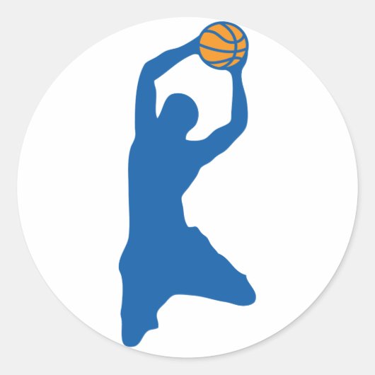 Sticker Rond silhouette de basket (Devant)