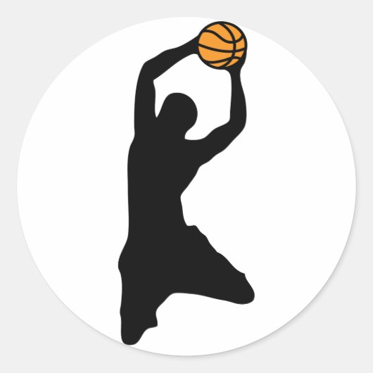 Sticker Rond silhouette de basket (Devant)