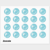Sticker Rond Silhouette de danse - Stretch (Feuille)
