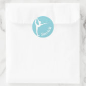 Sticker Rond Silhouette de danse - Stretch (Sac)
