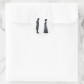 Sticker Rond Silhouette de Darcy & Elizabeth (Sac)