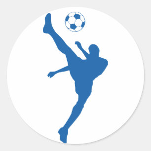 Sticker Rond silhouette de football.