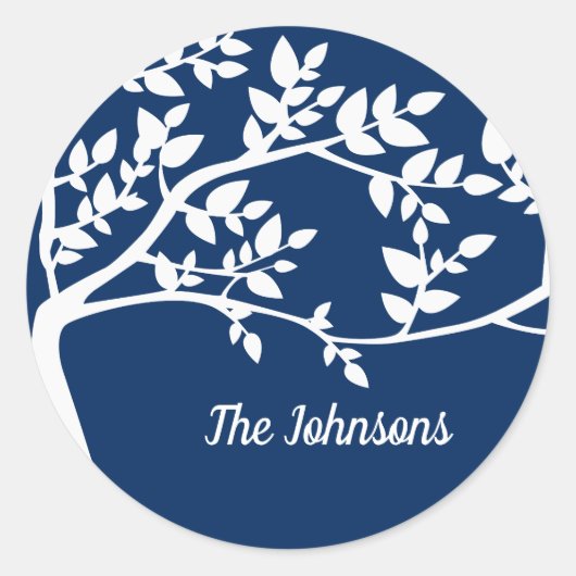 Sticker Rond Silhouette de l'arbre (Devant)