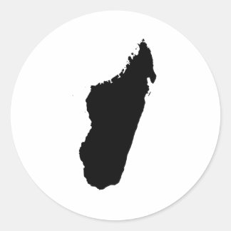 Sticker Rond Silhouette de Madagascar