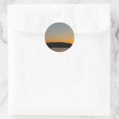 Sticker Rond Silhouette de montagne (Sac)