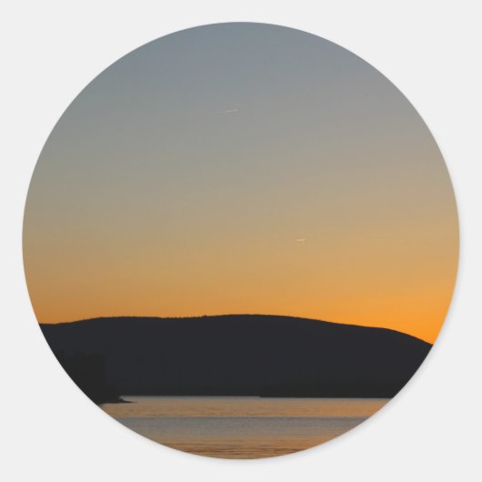 Sticker Rond Silhouette de montagne (Devant)