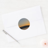 Sticker Rond Silhouette de montagne (Enveloppe)