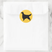 Sticker Rond Silhouette de Setter Gordon (Sac)