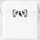 Sticker Rond Silhouette des oiseaux (Sac)