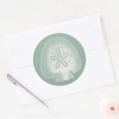 Sticker Rond Silhouette Dollar De Sable (Enveloppe)