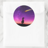 Sticker Rond Silhouette Girl Watches (Sac)