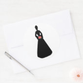 Sticker Rond Silhouette nuptiale (Enveloppe)