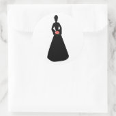 Sticker Rond Silhouette nuptiale (Sac)