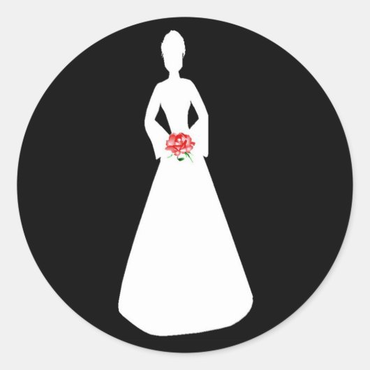 Sticker Rond Silhouette nuptiale I (Devant)