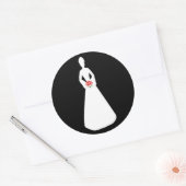 Sticker Rond Silhouette nuptiale I (Enveloppe)
