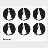 Sticker Rond Silhouette nuptiale I (Feuille)
