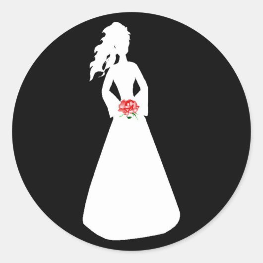 Sticker Rond Silhouette nuptiale II (Devant)