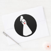 Sticker Rond Silhouette nuptiale II (Enveloppe)