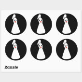 Sticker Rond Silhouette nuptiale II (Feuille)