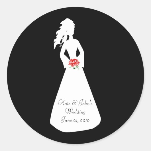 Sticker Rond Silhouette nuptiale II (Devant)
