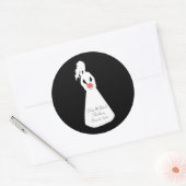 Sticker Rond Silhouette nuptiale II (Enveloppe)