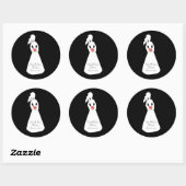 Sticker Rond Silhouette nuptiale II (Feuille)