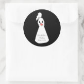 Sticker Rond Silhouette nuptiale II (Sac)