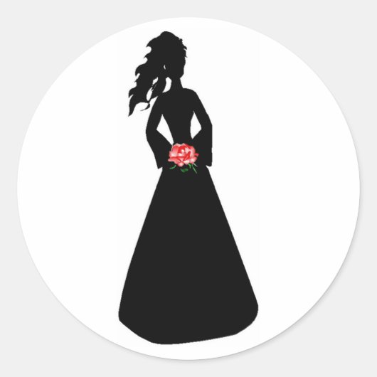 Sticker Rond Silhouette nuptiale III (Devant)