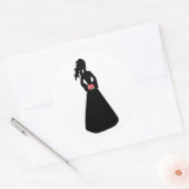 Sticker Rond Silhouette nuptiale III (Enveloppe)