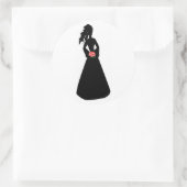 Sticker Rond Silhouette nuptiale III (Sac)