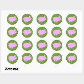 Sticker Rond Silhouette Piglet (Feuille)