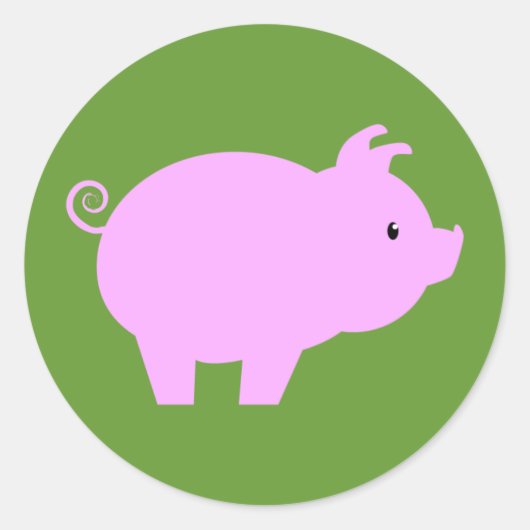 Sticker Rond Silhouette Piglet (Devant)