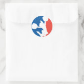 Sticker Rond Silhouette pom-pom girl (Sac)