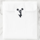 Sticker Rond silhouette pom-pom girl (Sac)