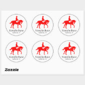 Sticker rond Silhouette (Rouge) (Feuille)