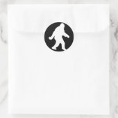 Sticker Rond Silhouette Sasquatch Blanc Pour Arrière - plans So (Sac)