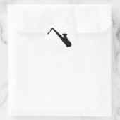 Sticker Rond Silhouette saxophone (Sac)