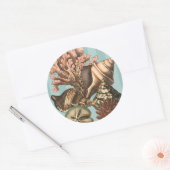 Sticker Rond Silhouette Sea Life (Enveloppe)