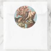 Sticker Rond Silhouette Sea Life (Sac)