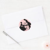 Sticker Rond Silhouette vintage (Enveloppe)