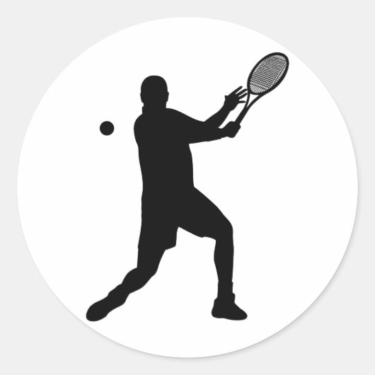 Sticker Rond silhouettes de tennis (Devant)