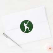 Sticker Rond silhouettes de tennis (Enveloppe)