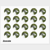 Sticker Rond Silken Windhound (Feuille)