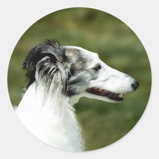 Sticker Rond Silken Windhound (Devant)
