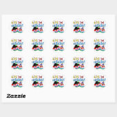 Sticker Rond Silly Clowns 1st Birthday Tshirts et cadeaux (Feuille)