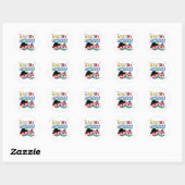 Sticker Rond Silly Clowns 5e anniversaire (Feuille)