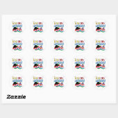 Sticker Rond Silly Clowns 6e anniversaire (Feuille)