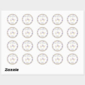 Sticker Rond Silly Goose Baby Shower (Feuille)