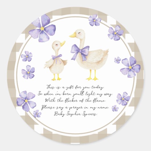 Sticker Rond Silly Goose Pray Candle (Devant)